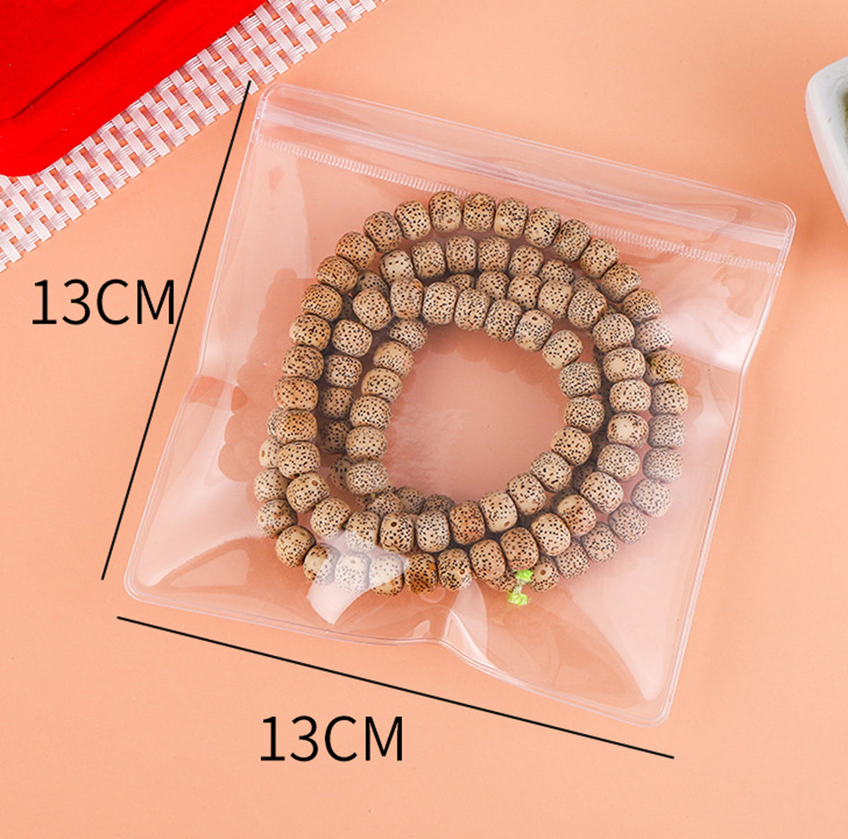5.12 x 5.12" Clear PVC Transparent Zip Lock Jewelry Bag