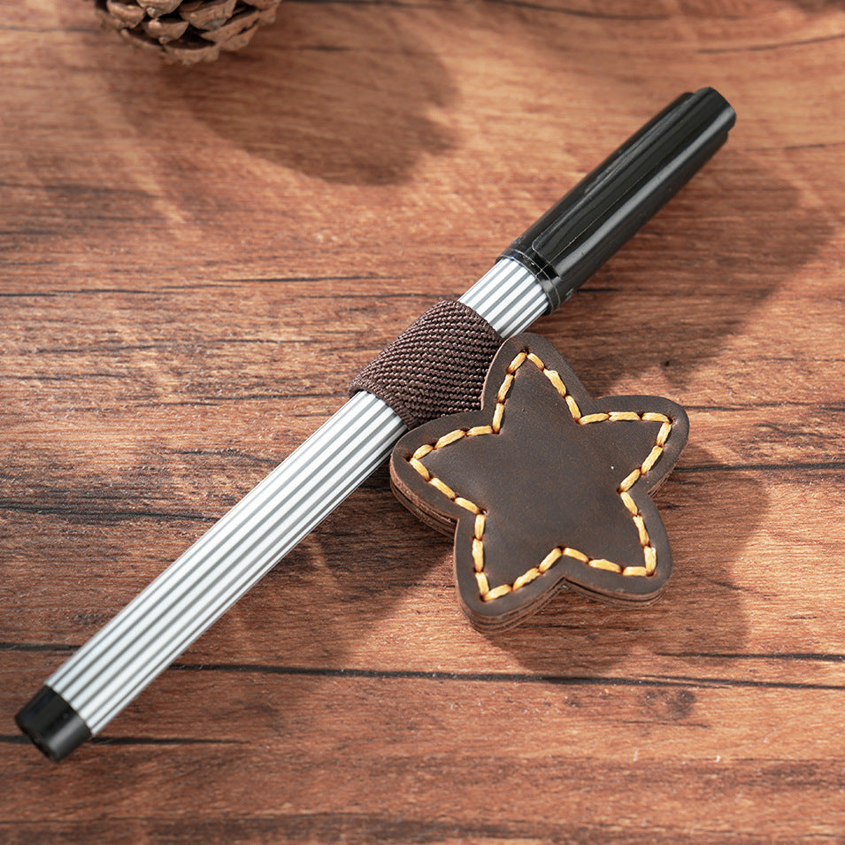 Vintage Star Shape Clip Leather Magnetic Bookmark Book Page Clip Magnetic Soft Leather Money Clip