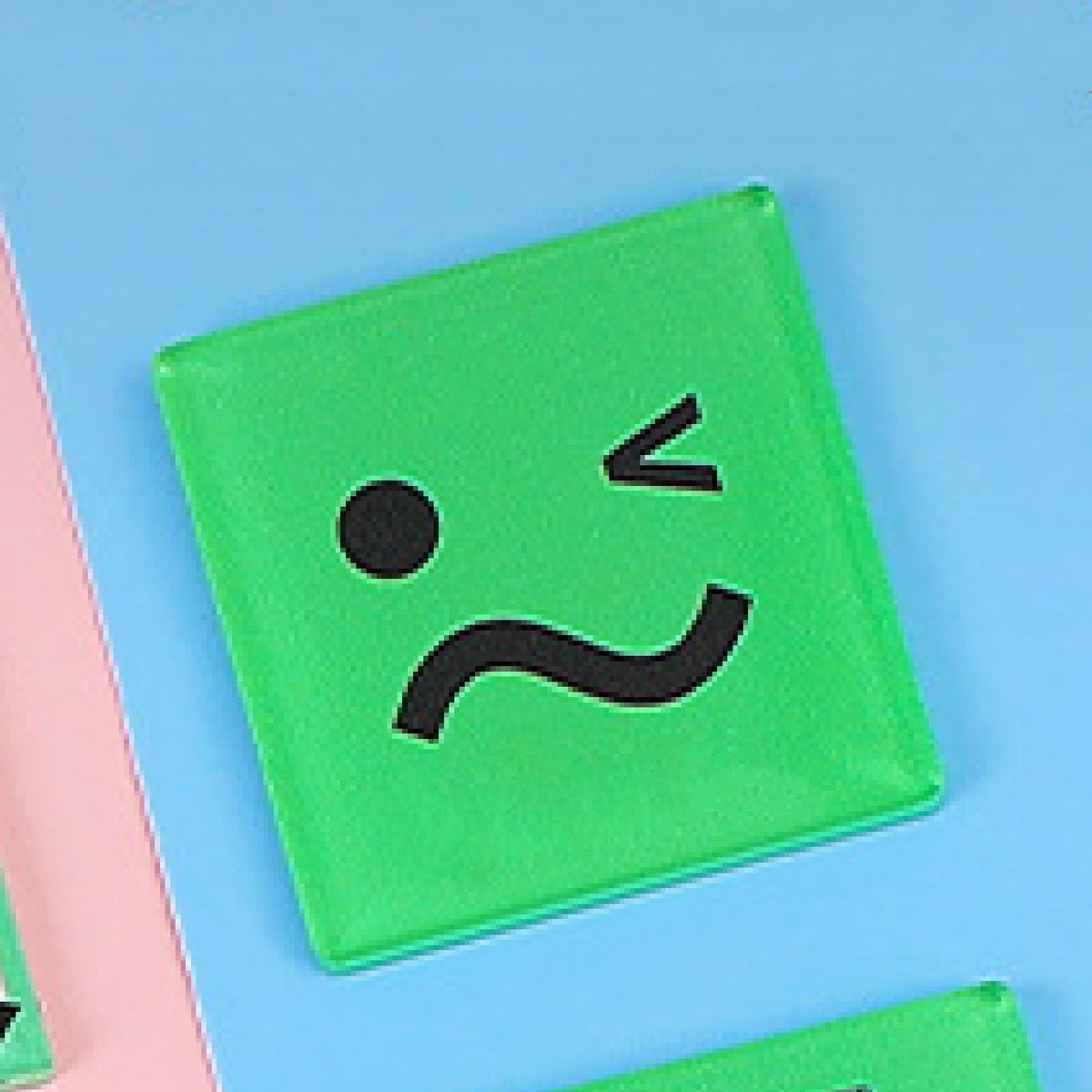 Cute Magnet Square Shape Acrylic Magnet Cute Face