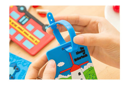 Fully Customizable 3D Raised Soft PVC Luggage Tag For Suitcase Travel Baggage Identification