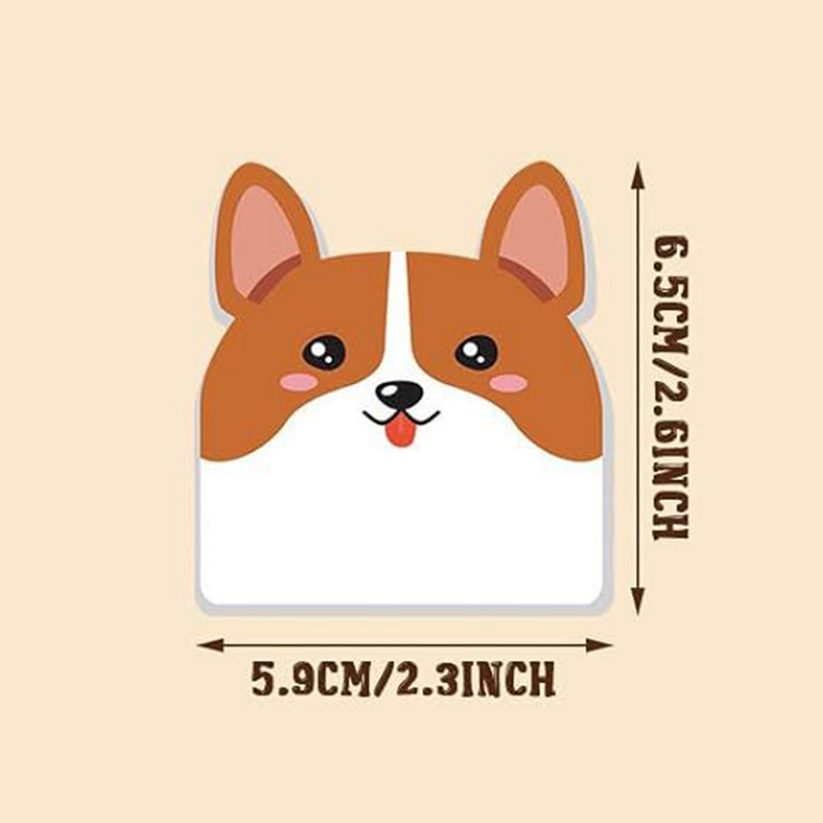 Custom 30 Sheets Paper Cute Dog Sticky Notes Post Pads