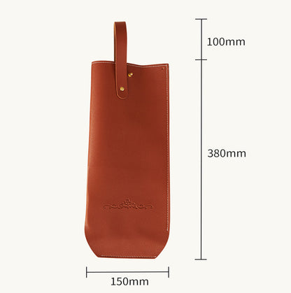 PU Leather Wine Bottle Carrier Tote Bag