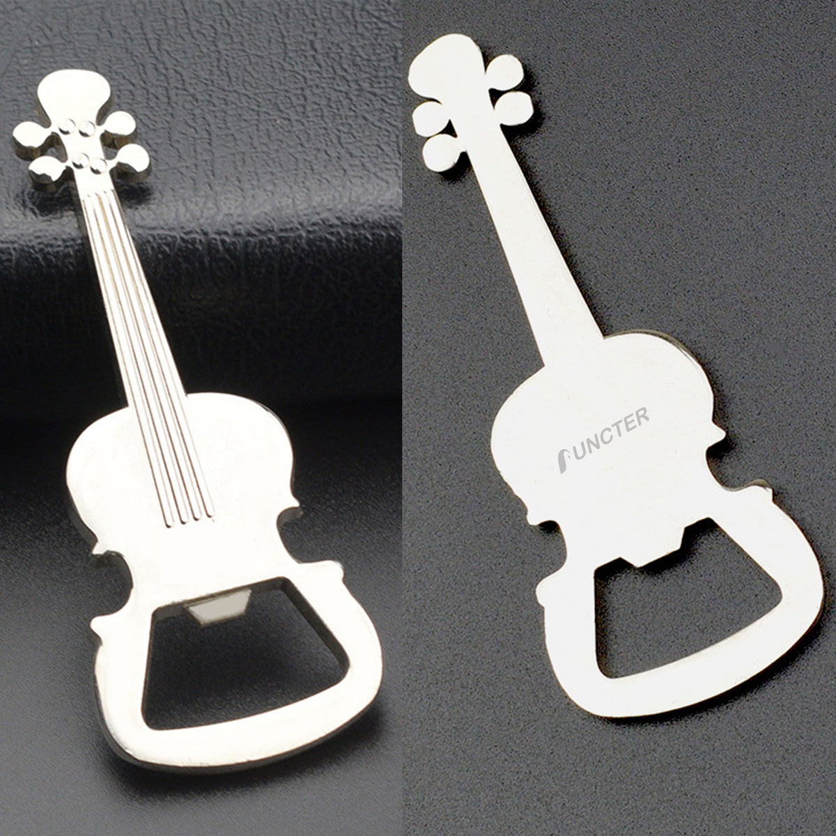 Guitar Shaped Bottle Opener Keychain