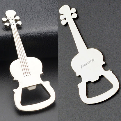 Guitar Shaped Bottle Opener Keychain