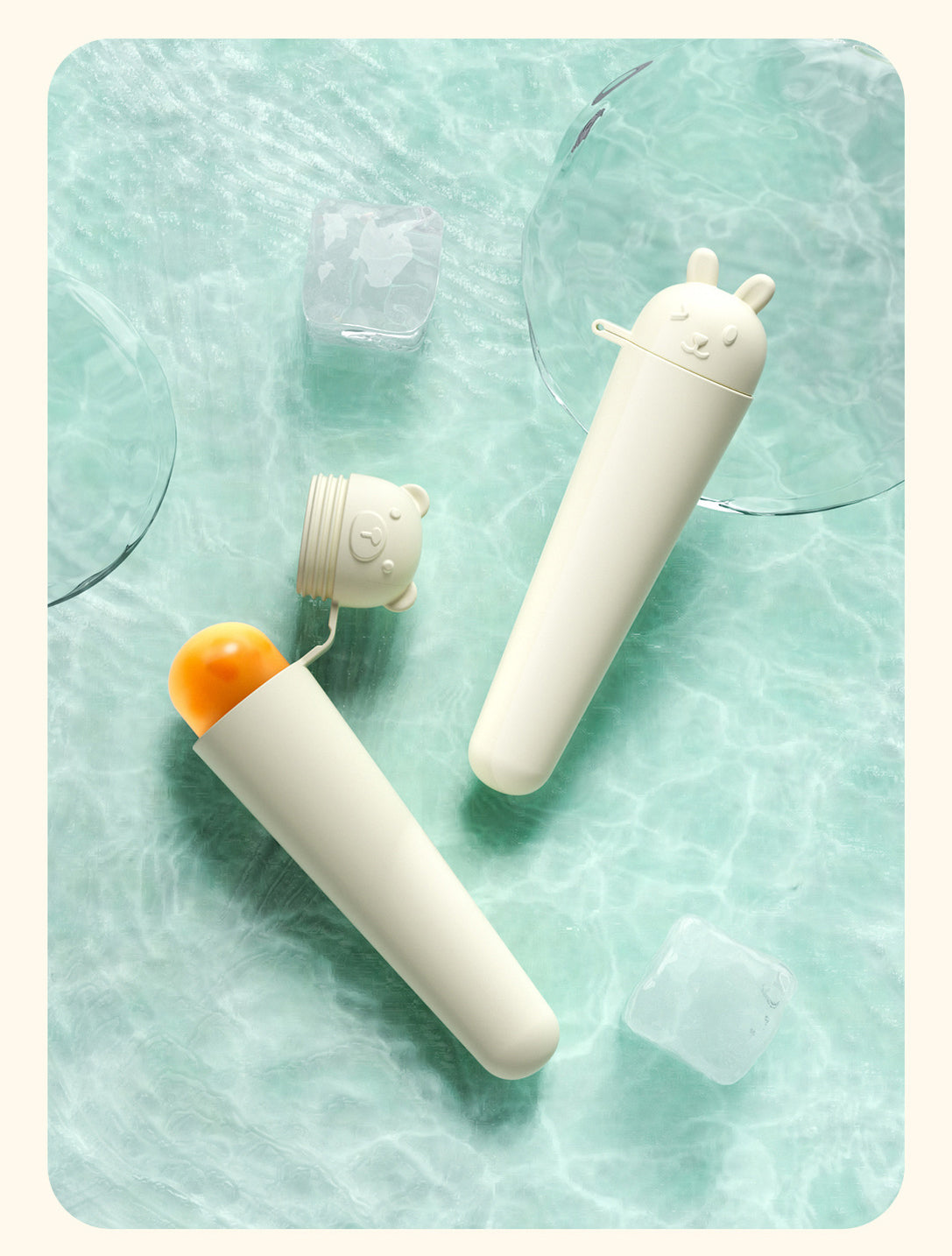 Rabbit Shaped Ice Cream Maker Reusable Silicone Ice Pop Molds for Homemade Treats