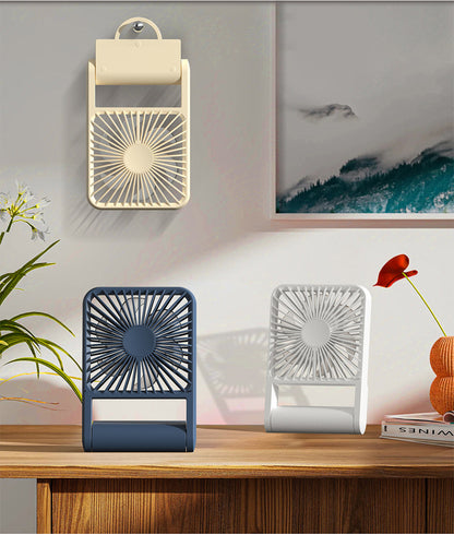 Portable Light Weight Rechargeable Handheld Mini Fan 3 Levels Wind Speed Hanging Fan
