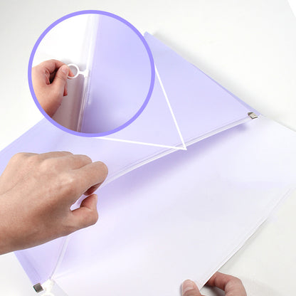 Colorful Zip Plastic Envelopes A4 Zipper Document Folder Letter File Folders Expanding Envelope