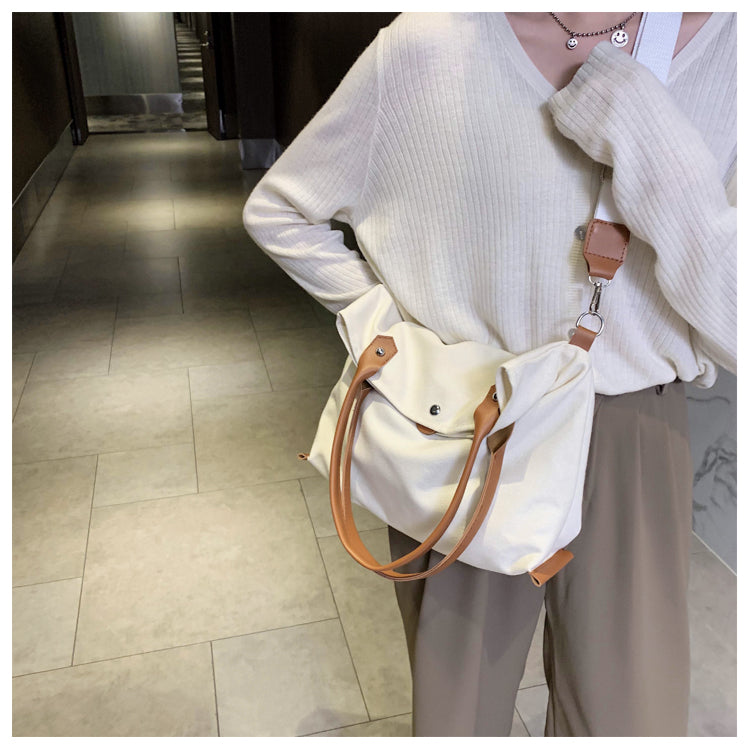 Canvas Grocery Shopping Tote Bag Single Shoulder Bag Cross body Bag
