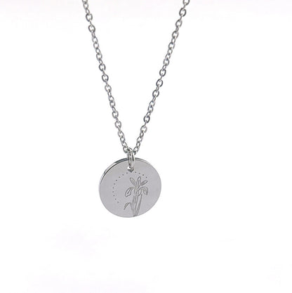 Customized Logo Round Iris Necklace
