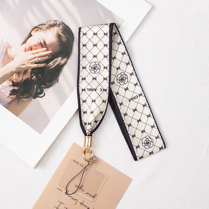 2" Full Custom White Satin Phone Lanyard Badge Lanyard Neck Strap w/Lanyard Pad Compatible #10