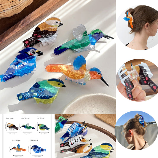 Acetic Acid Hair Claw Clips Creatvie Bird Shaped Hairpin