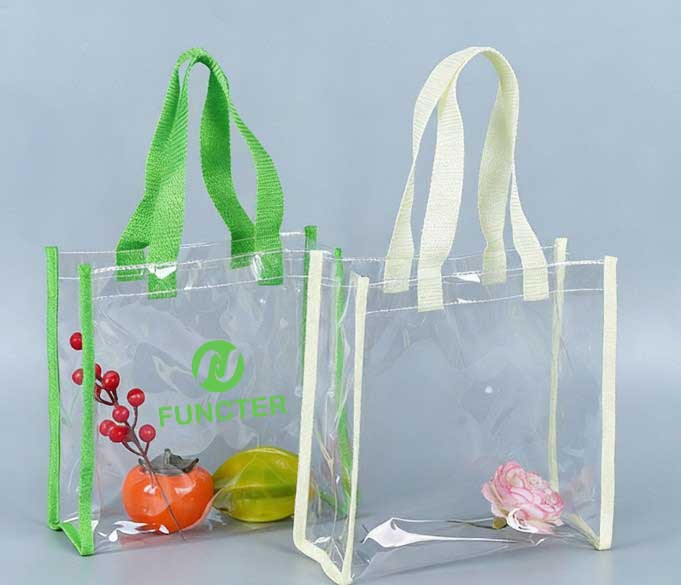 Clear PVC Tote Bag 9.85x9.85"