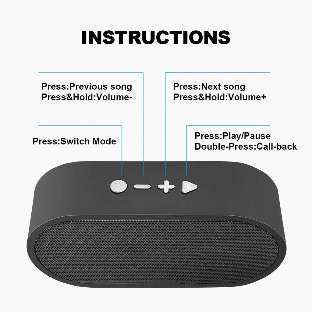 1200 mAh Square Wireless Speaker