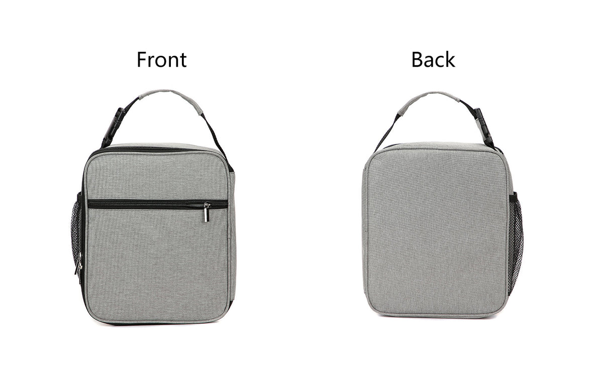 Large Capacity Oxford Lunch Tote With One Side Mesh Pocket