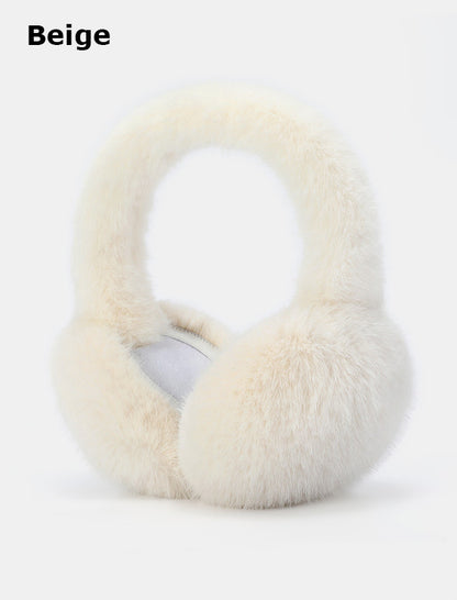 Foldable Ear Muffs for Women Faux Fur Winter Earmuffs Fluffy Ear Warmers Cute Ear Covers