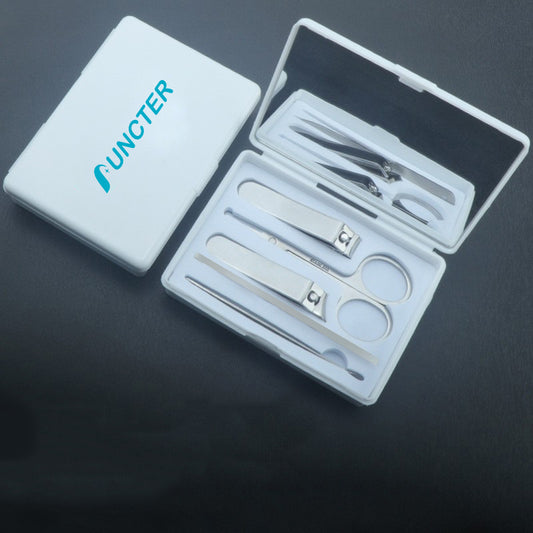 Rectangle Cosmetic Hygiene Kit W/Mirror (5 Tools)