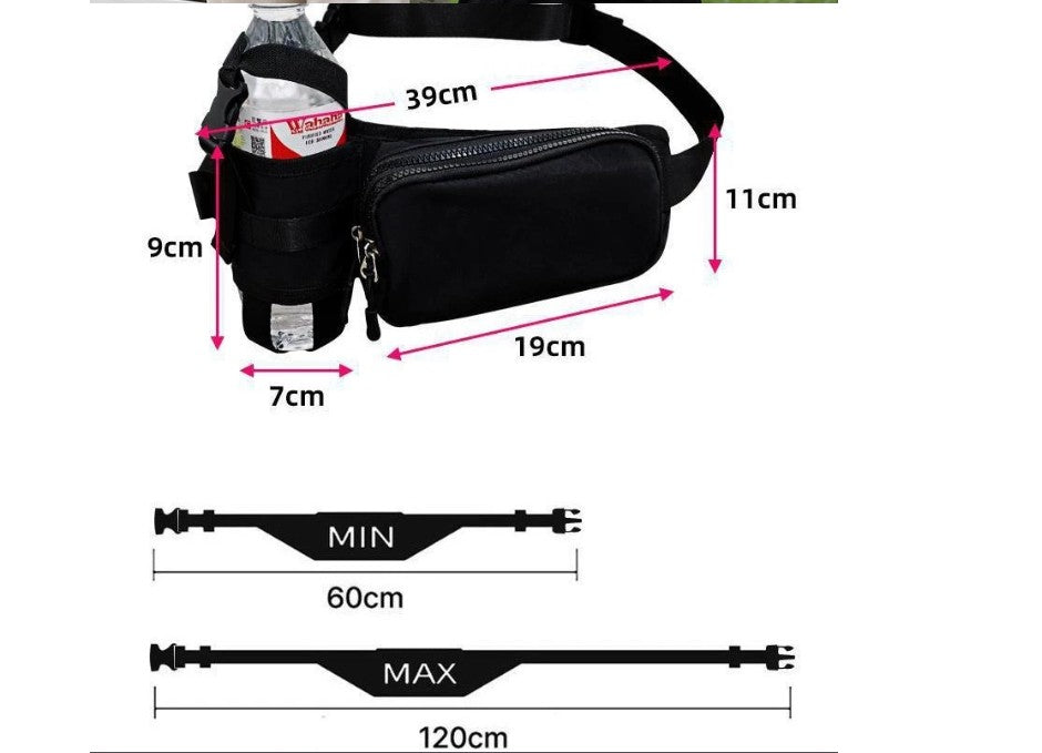 Waterproof Running Fanny Pack W/ Water Bottle Holder