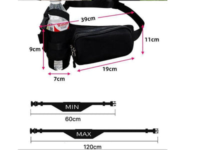 Waterproof Running Fanny Pack W/ Water Bottle Holder