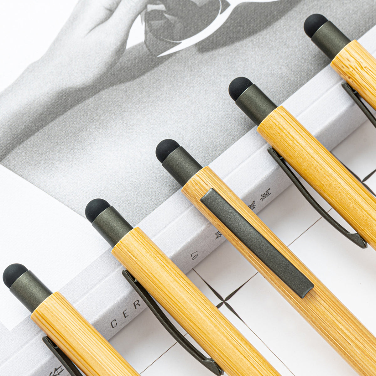 Bamboo Pens with Touch Stylus Tip