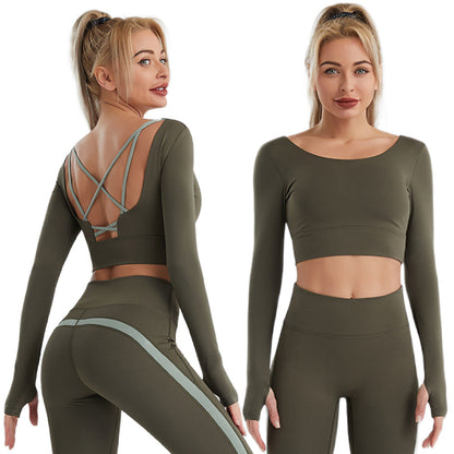 Women's Yoga Sports Bra Strappy Bralette Bra Running Vest Athletic Shirt