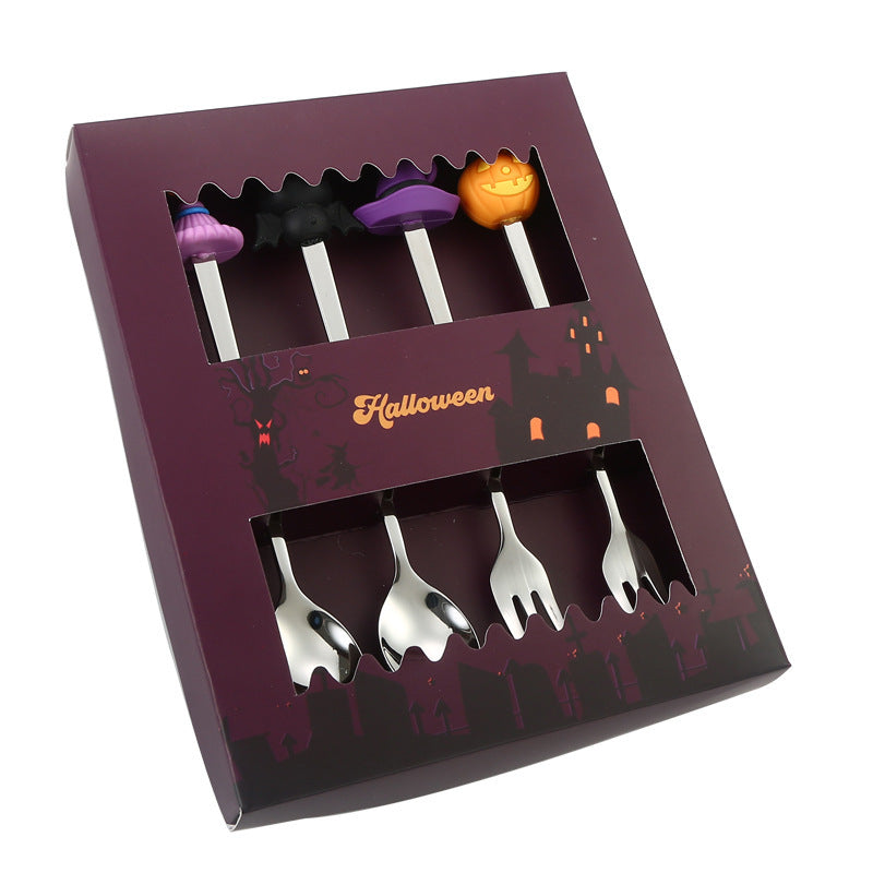 Stainless Steel Christmas Tableware Spoon/Fork Set Stainless Steel Flatware