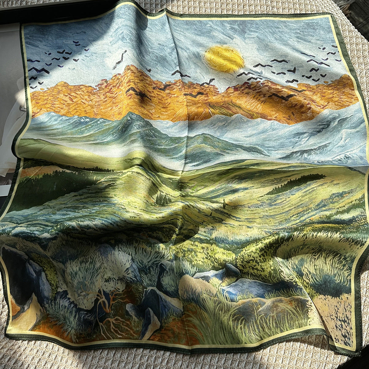 Custom 21" x 21" 100% Mulberry Silk Bandana Silk Satin Headband