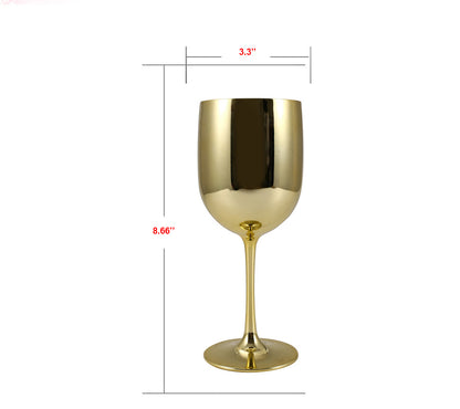 16 Oz. Electroplated Plastic Wine Glasses