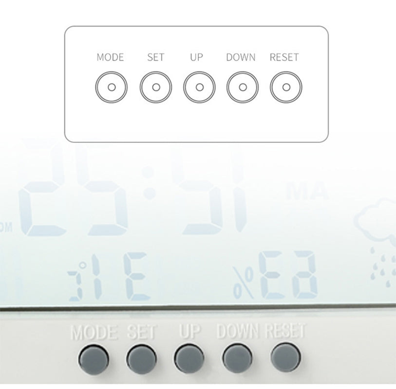 Indoor Household Thermometer Digital Hygrometer Alarm Clock Calendar