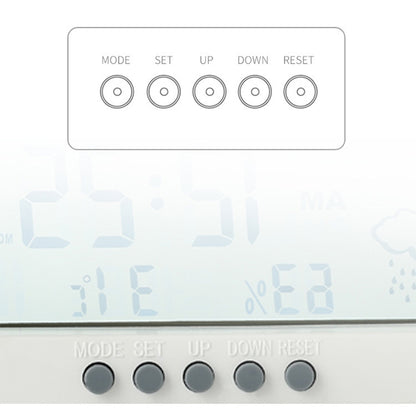 Indoor Household Thermometer Digital Hygrometer Alarm Clock Calendar
