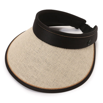 Sun Hats for Women Fashionable Womens Wide Brim Hat Roll-up Straw Sun Visor Hat