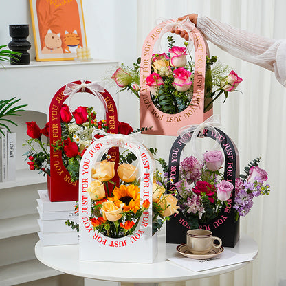 Kraft Paper Bouquet Gift Tote Bag W/ Handle