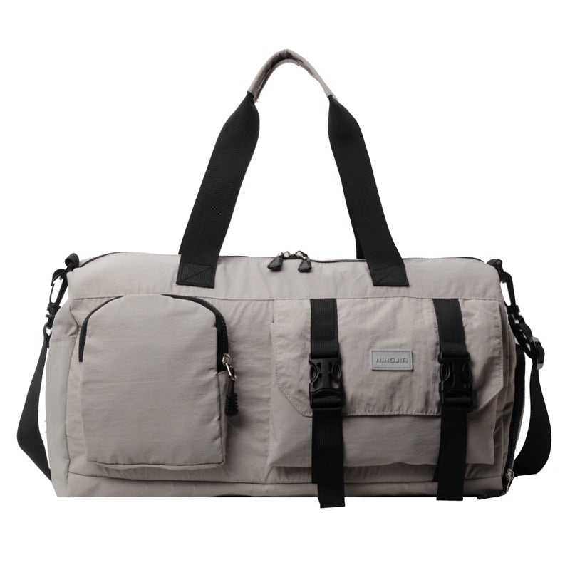 Travel Duffel Bag Sport Gym Bag Polyester Tote Bag Swimming Bag with Shoe Pouch&Wet Pocket