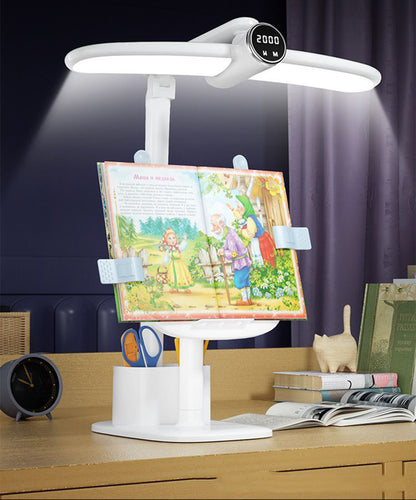 Desk Lamp with Adjustable Book Stand, Battery Operated Rechargeable Table Lamp
