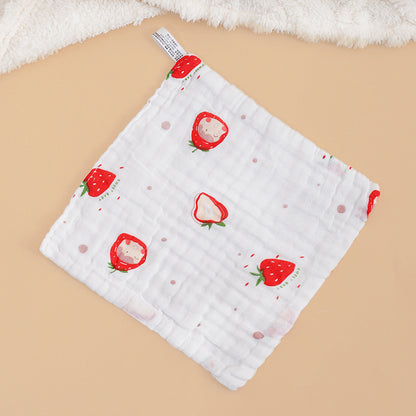 Full Custom Newborn Baby Muslin Washcloths Soft Cotton Gauze Face Towels