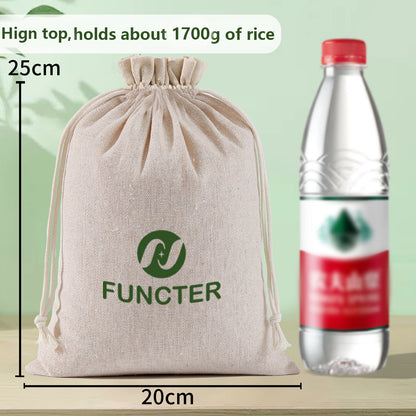 Custom 7.9" X 9.85" 8 Oz High Top Linen Cloth Drawstring Bags Jewelry Wedding Candy Gift Bags