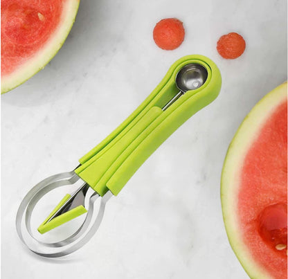 Carespot Melon Baller Scoop Set, 4" 1 Stainless Steel Melon Cutter Watermelon Scooper