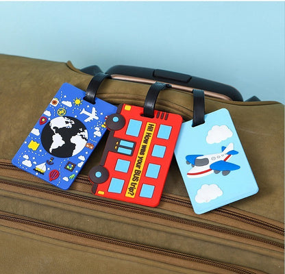 Square 3D Soft PVC Luggage Tag For Suitcase Travel Baggage Identification