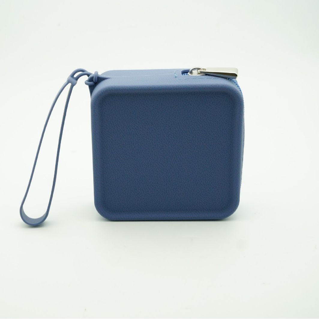 Multi Purpose Portable Silicone Square Organizer Zipper Bag For Samll Items and Cosmetic