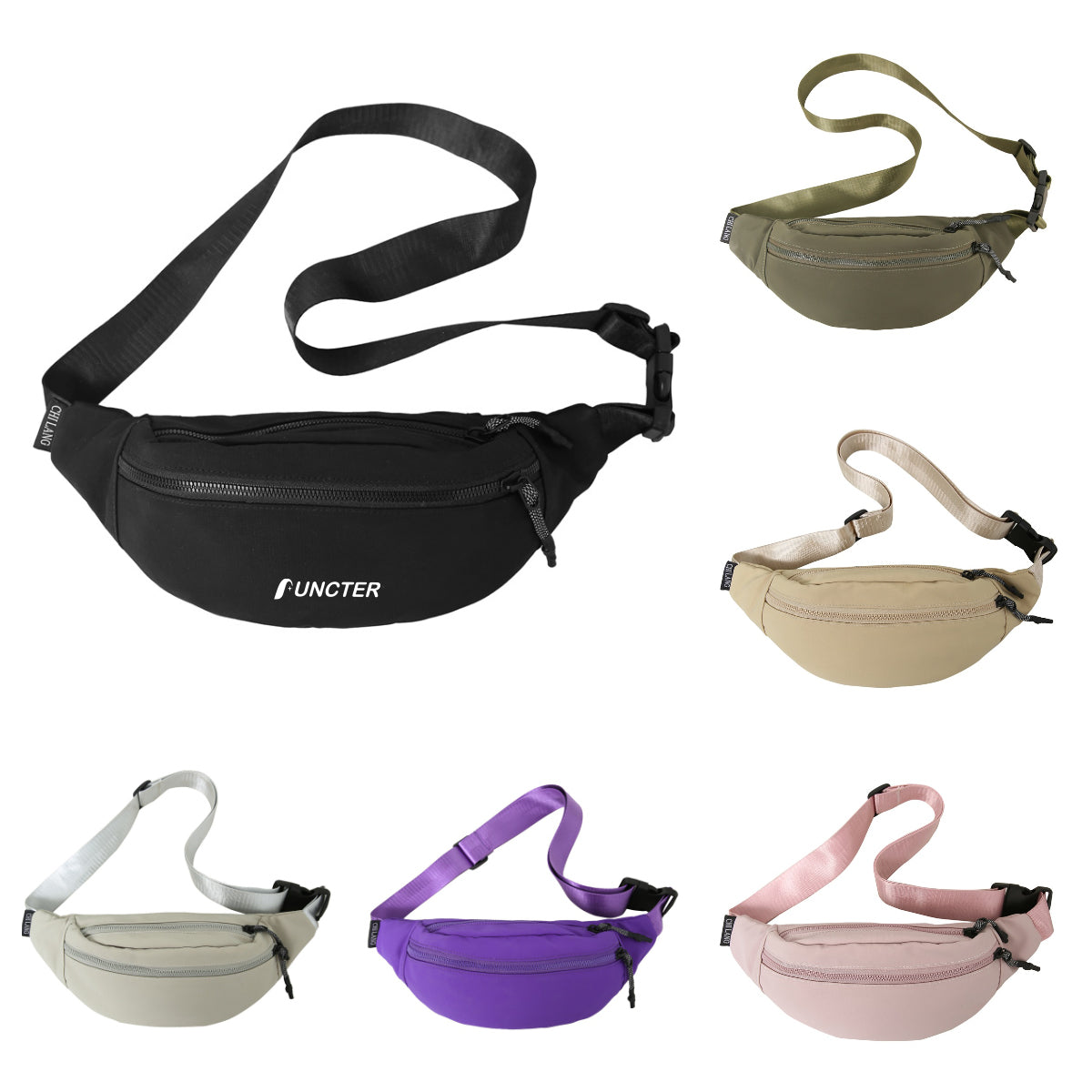Nylon Waterproof Backpack Crossbody Waist Bag