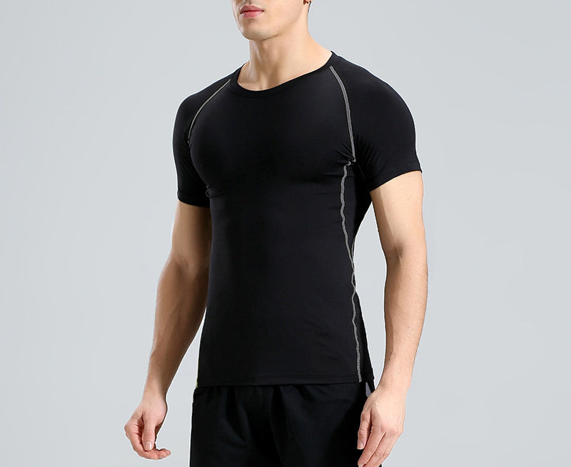 Men's Dry Fit Compression Gym Wear Running Sport T-shirt Running Vest Athletic Shirt