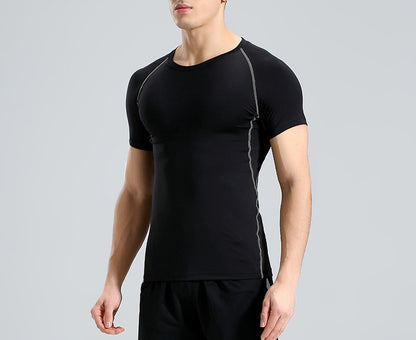 Men's Dry Fit Compression Gym Wear Running Sport T-shirt Running Vest Athletic Shirt