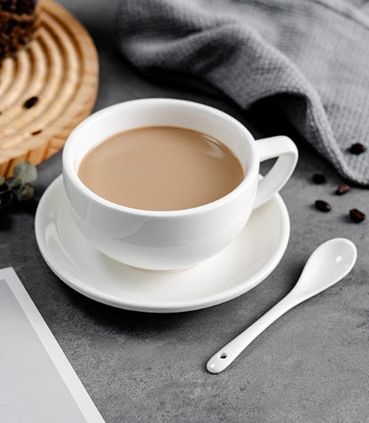 2.5 oz Pure White Ceramic Espresso Cups
