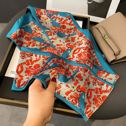 Custom 5.9" x 59" Long Silk Like Neck Scarf Women's Fashion Bandana