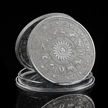 1.8" Custom Commemorative Coins 12 Constellation Challenge Coin Lucky Coin Birthday Present Gift