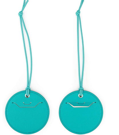 Round Shaped PU Leather Luggage Tag