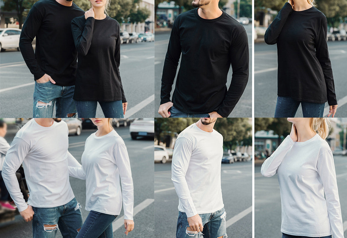 Women's 6.35 oz. Slim-Fit Long-Sleeve Crewneck Cotton T-Shirt