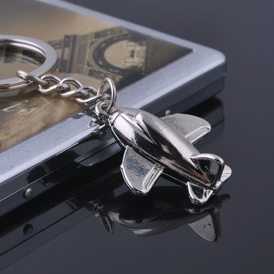 Mini 3D Plane Shape Key Ring