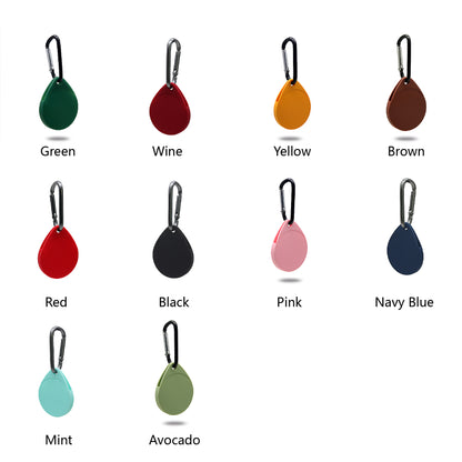 Silicone Key Tag Tracker Cover Key Ring Case Card Sleeve Anti-Lost Protector Holder Carabiner Clip