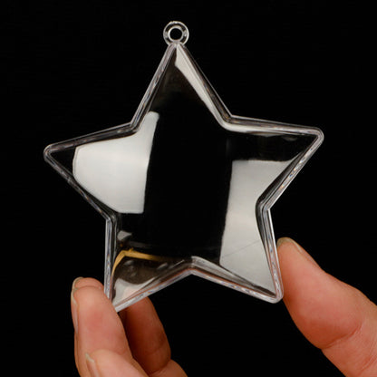 3.15" Acrylic Star Shaped Fillable Ornaments DIY Christmas Ball