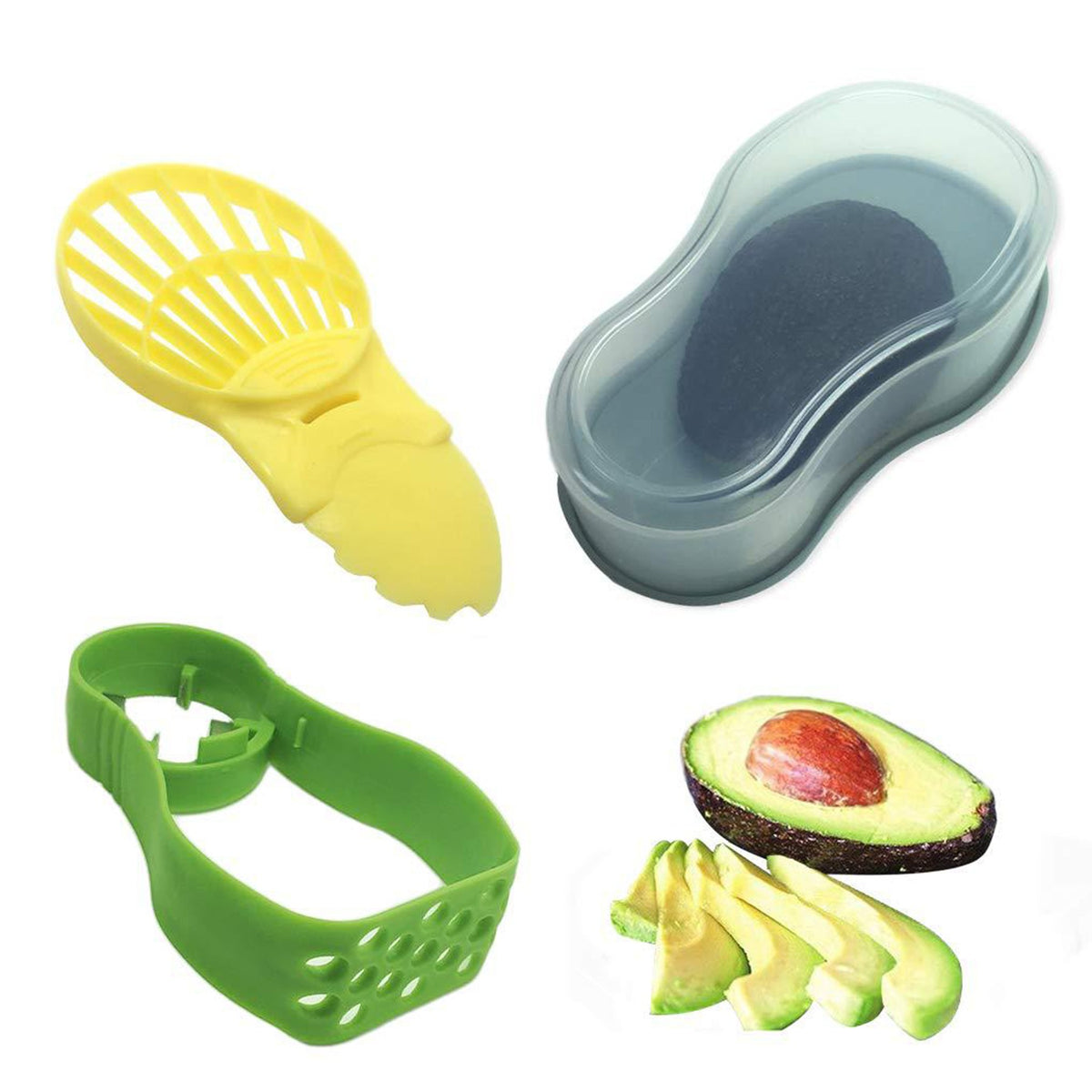 Keeper for Avocado, Container Saver Holder for Avocado Storage Set Kitchen Tool (3" 1)